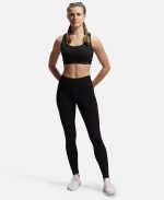 Jockey MW20 Women's Microfiber Elastane Stretch Performance High Rise Active Wear Leggings with Broad Waistband and Stay Dry Technology - Image 4