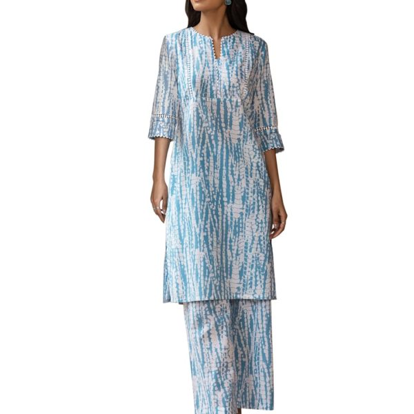 FIORRA Women's Cotton Straight Kurta Set