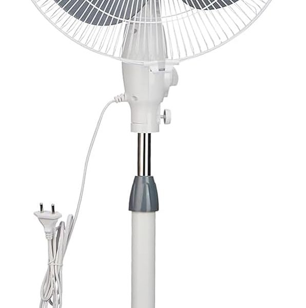 amazon basics 16-Inch Pedestal Fan | Tilting Head | 1400 RPM | Silent Operation| 400mm Sweep Length (Grey)