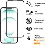 OpenTech® Military-Grade Tempered Glass Screen Protector Compatible for iPhone 13/13 Pro / 14 / 16e with Edge to Edge Coverage and Easy Installation kit (6.1 Inches) - Image 3