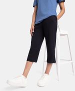 Jockey 1300 Women's Super Combed Cotton Elastane Stretch Slim Fit Printed Capri with Side Pockets - Image 5