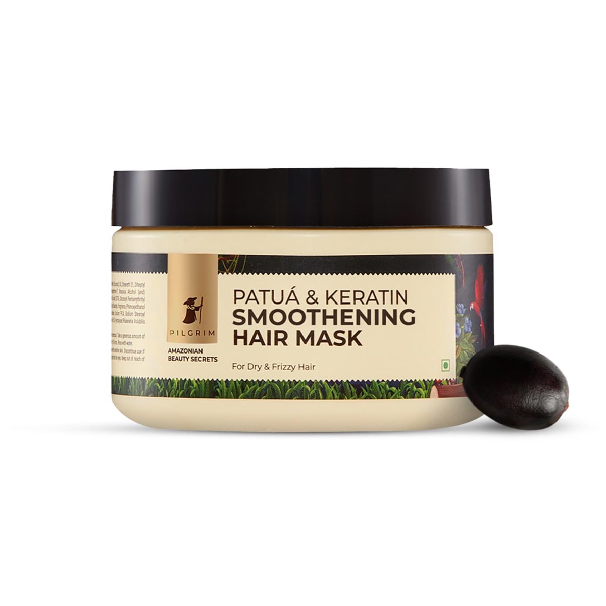 PILGRIM Amazonian Patua & Keratin STRENGTHENING HAIR MASK for dry & frizzy hair with Sacha Inchi for Women & Men|Hair mask for high shine & hydration|Hair mask for smoothening hair| Silicon free| 200gm