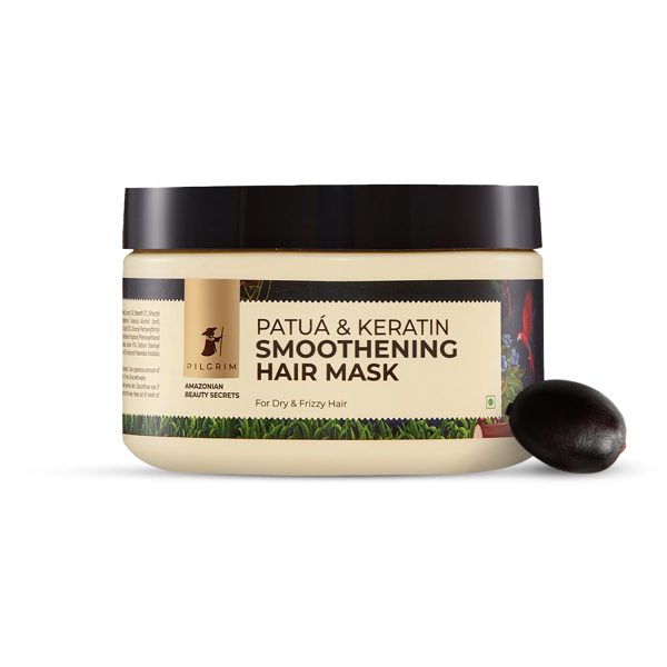 PILGRIM Amazonian Patua & Keratin STRENGTHENING HAIR MASK for dry & frizzy hair with Sacha Inchi for Women & Men|Hair mask for high shine & hydration|Hair mask for smoothening hair| Silicon free| 200gm