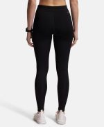 Jockey MW20 Women's Microfiber Elastane Stretch Performance High Rise Active Wear Leggings with Broad Waistband and Stay Dry Technology - Image 3