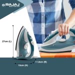 Bajaj MX 3 Neo Steam Iron | 1250 Watts Power For Faster Ironing | Vertical & Horizontal Ironing | Spray Function | Anti-Bacterial & Non-Stick Soleplate Coating | 2-Yr Warranty By Bajaj 【Blue】 - Image 5