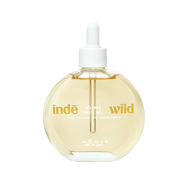 indē wild Champi Hair Oil (50 ml) with Rosemary Oil, Brahmi, Amla, and Bhringraj | Ayurvedic Hair Growth Oil for Dandruff, Hairfall, & Thicker, Fuller Hair | 16+ Ayurvedic Actives | Calming Fragrance