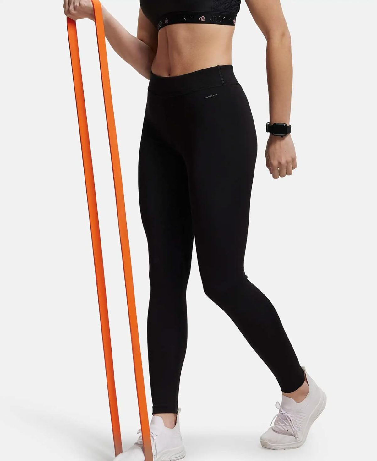 Jockey MW20 Women's Microfiber Elastane Stretch Performance High Rise Active Wear Leggings with Broad Waistband and Stay Dry Technology - Image 5
