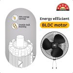 atomberg Renesa 400mm Wall Mount Fan | Wall Fans for Home | Silent BLDC Wall Fan | Remote with Timer & Sleep Control | 2 Year Warranty (Midnight Black) - Image 3