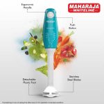 Maharaja Whiteline Speedmix Plus Hand Blender with Stainless Steel Blades | Long Lasting Performance with 175 Watts Motor | Detachable Plastic Foot | 2 Year warranty (Turquoise Blue & White) - Image 4