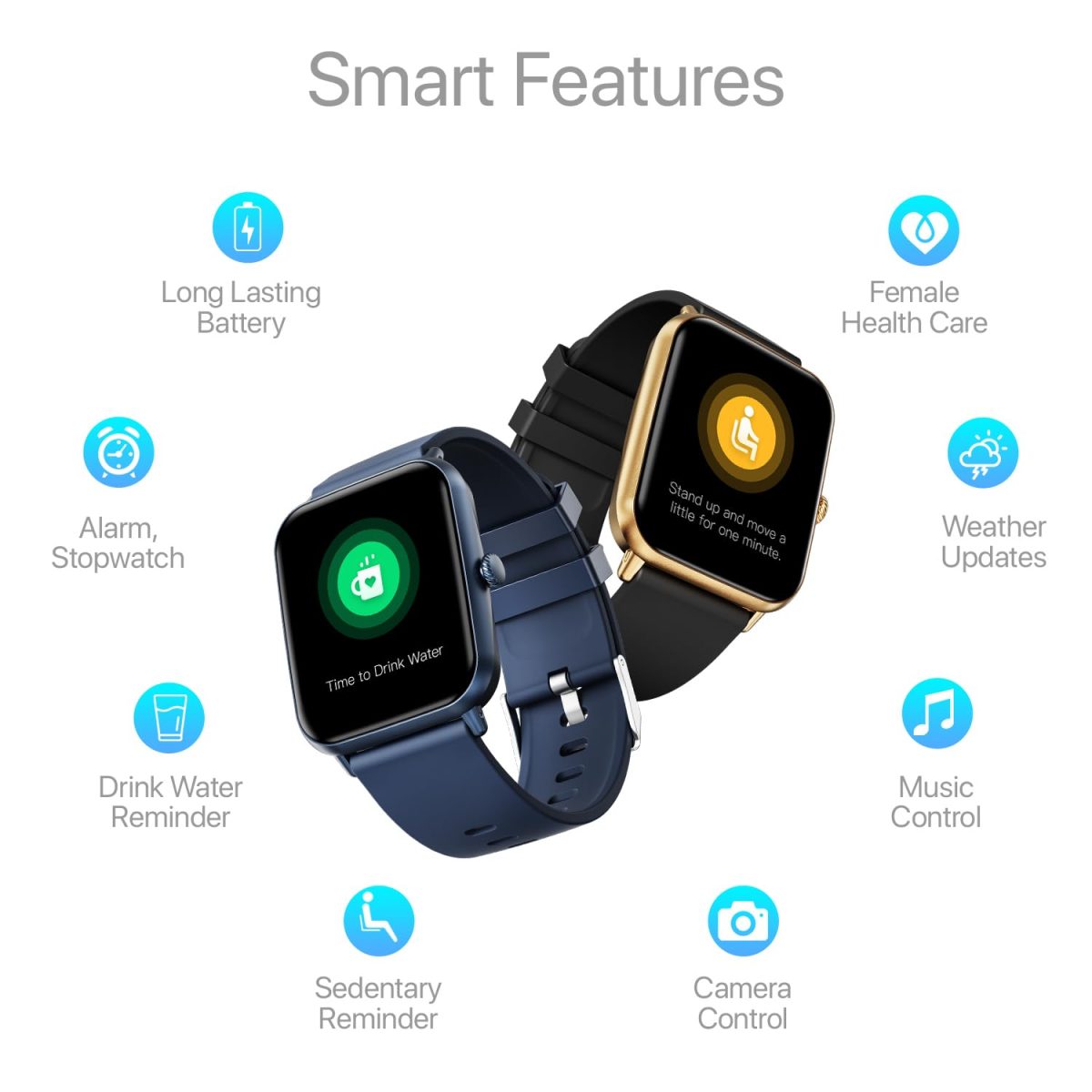 Fire-Boltt Ninja Call Pro Smart Watch Dual Chip Bluetooth Calling, 42.92mm (1.69 inch) HD Display, AI Voice Assistance with 100 Sports Modes, with SpO2 & Heart Rate Monitoring (Gold Black) - Image 11
