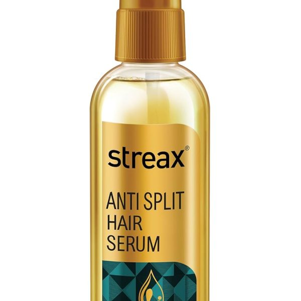Streax Anti Split Hair serum, 100 ml I Hair Serum for Dry Frizzy Hair|Serum for Frizzy Hair|Hair Serum for Women & Men|With Bio - Elixir I Controls split ends I 82% Reduction in Split Ends I 60% reduction in dryness