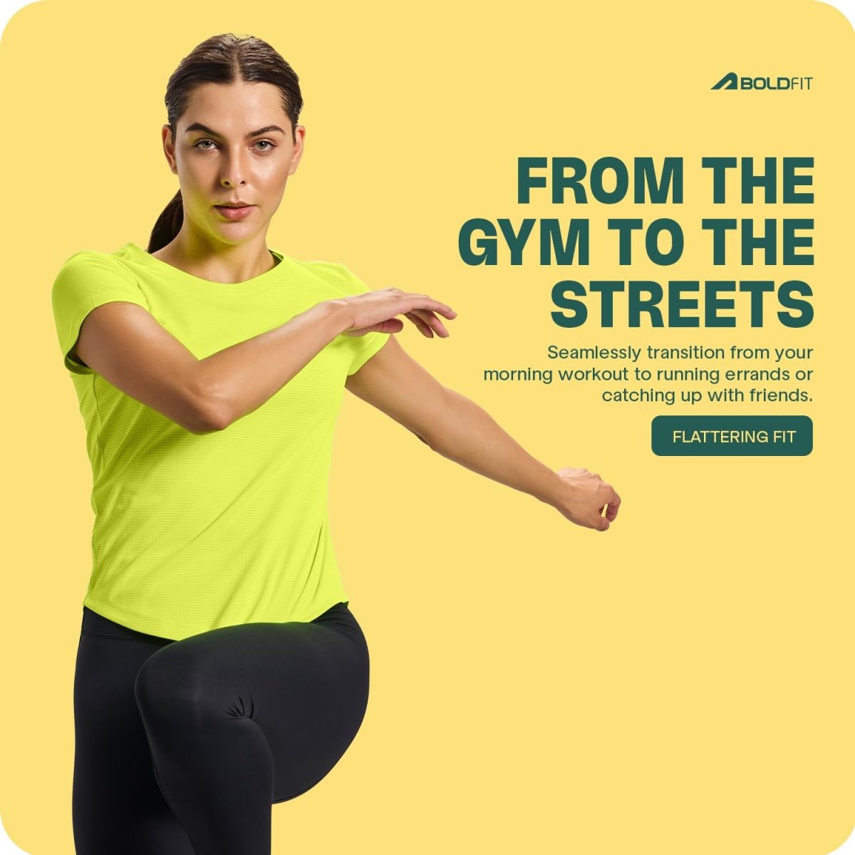 Boldfit Women Polyester Regular – Quick Dry Sports & Workout T-Shirt | Activewear for Running, Casual & Gym Use - Image 3