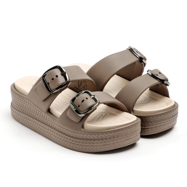 MILESTOE Essence Women Buckle Sandals with Super Soft Insole | Ergonomic Footbed | Lightweight | Platform Heel | Cushioned Sole | Latest, Stylish and Trendy Slip-Ons for Girls and Ladies