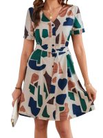 Leriya Fashion Summer Dress for Women | Short One Piece A-Line Midi Dress | Lightweight Vacation Wear & Daily Casual Outfit