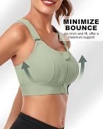 Fabluk Women Polyester Spandex High Impact Front Zip Sports Bra Fitness Criss Cross Back Crop Tops Tank Gym Yoga Workout, Size: M-4XL - Image 3
