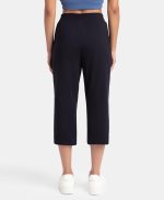 Jockey 1300 Women's Super Combed Cotton Elastane Stretch Slim Fit Printed Capri with Side Pockets - Image 3