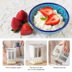 E-COSMOS Plastic Multipurpose Greek Yogurt & Curd Maker Hung Curd - 1100ml | Durable, BPA-Free | Easy Homemade Yogurt & Cheese (Yogurt Maker), 10L x 8W x 16H cm, Multi-Coloured - Image 4