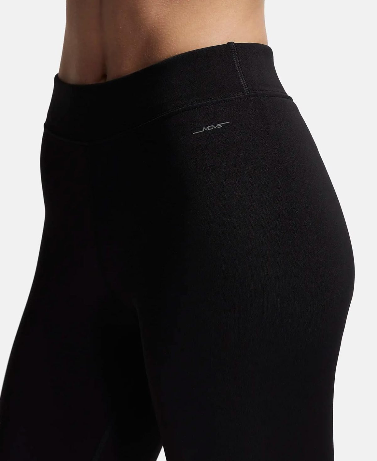 Jockey MW20 Women's Microfiber Elastane Stretch Performance High Rise Active Wear Leggings with Broad Waistband and Stay Dry Technology - Image 7