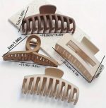 PACTIV 4pcs Large Claw Clips For Thick Hair, Wide-open Large Hair Clips Nonslip Ponytail Holder Hair Clips Hair Accessories For Women Girls,Feal Free With Latest Clip - Image 3