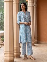 FIORRA Women's Cotton Straight Kurta Set - Image 4