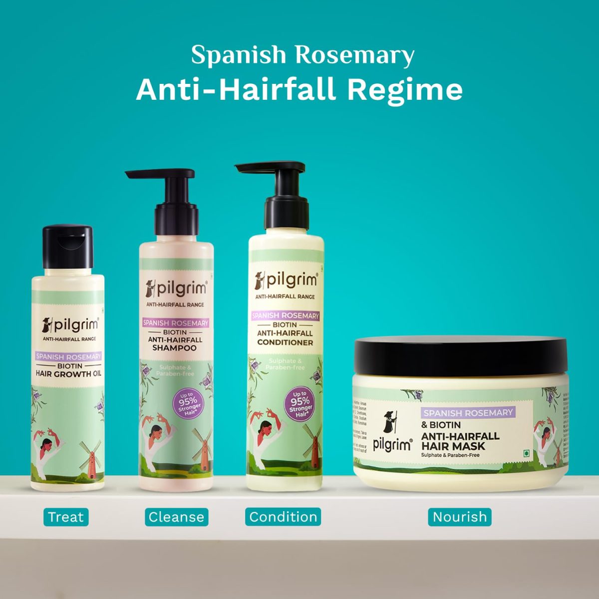 Pilgrim Spanish Rosemary & Biotin HairGrowth Oil to Control Hair Fall & Strengthens Hair 100ml | Rosemary essential oil for hairgrowth | Reduces Hairfall | Strengthens Hair I For Women and Men - Image 6