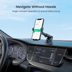 Portronics Clamp M3 Adjustable Car Mobile Phone Holder Stand for Dashboard & Windshield, 360° Rotational, Strong Suction Cup, Compatible with 4 to 6 inch Devices(Black) - Image 3