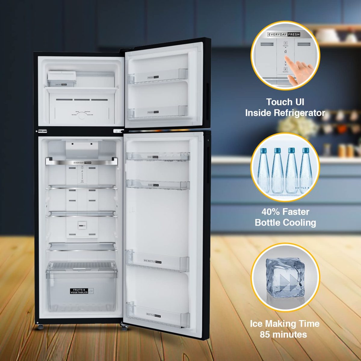 Whirlpool 259 L 2 Star IntelliFresh Inverter Frost Free Inverter Double Door Refrigerator (IF INV ELT 305GD CRYSTAL BLACK (2S) TL) - Image 5