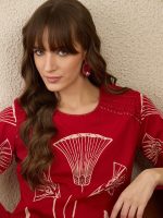 INDO ERA Women's Straight Viscose Rayon Ethnic Motifs Printed Kurta & Palazzo Set (IESTR10489) - Image 2