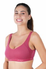 B-SOFT (MSB-204 Premium Seamless Non-Padded Wire Free Slip On Sports Bra Low Impact Workout & Activewear Sports Bra for Women - Image 4