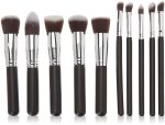 NAKEDPLUS Fiber Bristle Makeup Brushes Set - Black, 10 Piece Makeup Brush, 1 Pcs Makeup Sponge and 1 Pcs Makeup Brush Egg - Image 4