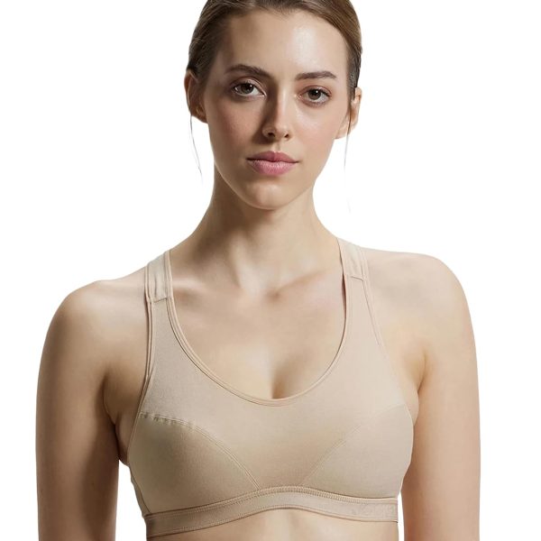 Jockey Women Super Combed Cotton Elastane 1378 Active Bra | Wirefree | Padded | Full Coverage | Racer Back | Fabric