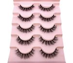 Bombay Vanity 3D Faux Mink Natural Eyelashes Pack of 5 False Eyelash, Eye Makeup Lash Posh 5 Pairs Lashes 10-16mm, pack of 5 Pair Artificial Eye Lashes (FEATHER lashes) - Image 4
