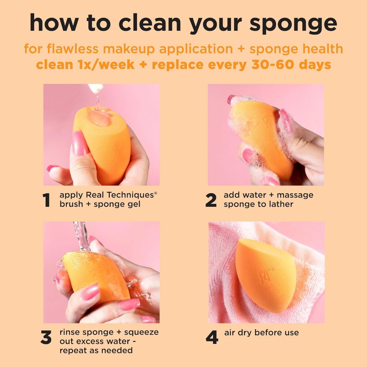 Real Techniques Miracle Beauty Blender Sponge Set with Makeup Brush Cleaner - Image 18