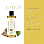 khadi Pure Castor Oil For Hair Growth - 100% Cold-Pressed, Deep Hydration for Hair, Skin & Nails, Promotes Thicker Hair, Adds Natural Shine, Versatile Beauty Oil 100ml - Image 3