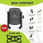 GRAND PITSTOP Mobile Holder for Bikes | (Black - Jaw Grip 360° Rotation) | Aluminium Phone Mount for Motorcycle, Bicycle, Scooter | GPS Navigation Support | Anti-Slip Clamp | Sturdy Build - Image 5