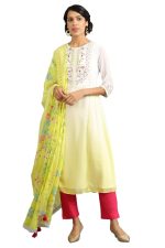 Wishful Women's Georgette Straight Kurta