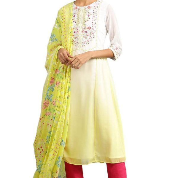Wishful Women's Georgette Straight Kurta