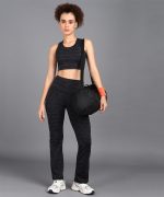 Rock Paper Scissors Premium Flare Gym Pants High-Waisted, Sweat-Wicking, Athletic Fit Wide Leg Gym Tights for Working Out, Pilates,Yoga, Fitness & Training - Image 5