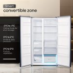 Godrej 600 L 3 Star, 1+2 Years Additional Warranty, Smart convertible Zones with Digital Touch Panel, Frost Free Inverter Side By Side Refrigerator(2025 Model, RS EONVELVET 646C RIT OP RS, Opera Rose) - Image 4