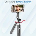 Kratos K5 Selfie Stick Tripod with Balance Handle, 64 inch & Stable 4 Leg Design,Recharable BT Remote, Long Tripod Stand for 360° Rotation Panoramic Shoot, Made for Phones,Ring Light, Gopro,Camera - Image 5
