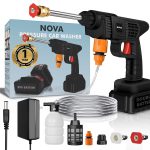 RARECARE Car Washer High Pressure Gun Rechargeable with 2 Batteries | 1 Year Warranty | Pressure Washer for Car | Car Washing Pump | Water Pressure Gun for Car Wash | Gardening, Cleaning
