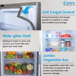 CANDY 190 L 4 Star Direct Cool Single Door Mettalic Finish with Toughened glass shelves & large Refrogerator (Brushline Silver, CSD2004SS) - Image 8