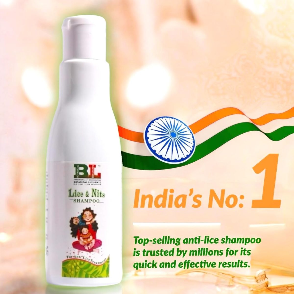 Botanical Luxuriate Tea Tree 100% Natural Anti Lice and Nits Shampoo 100ml Free Quality Transparent Lice Removal Comb With Tea Tree and Neem Extracts - Image 2