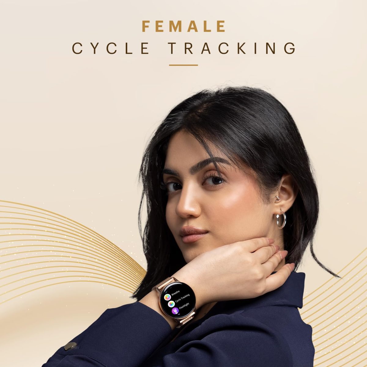 Noise Vortex Plus 1.46” AMOLED Display, AoD, BT Calling, Sleek Metal Finish with Mesh Strap, 7 Days Battery Life, All New OS with 100+ Watch Faces & Health Suite (Gold Link) - Image 3