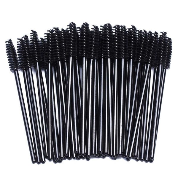 BTYMS 100 pcs Disposable Eyelash Mascara Applicator Wand Brush