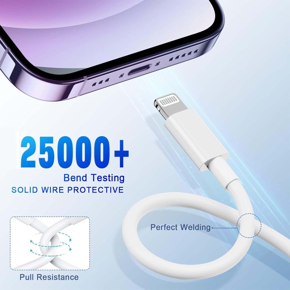 Kratos Type C to Lightning cable for iphone 20W Fast Charging, designed for iphone cable with 480Mbps Data Sync compatible with iPhone 14 Series, 13 Series,12 Series,11 Series,9 Series, 8 & 7 Series - Image 5