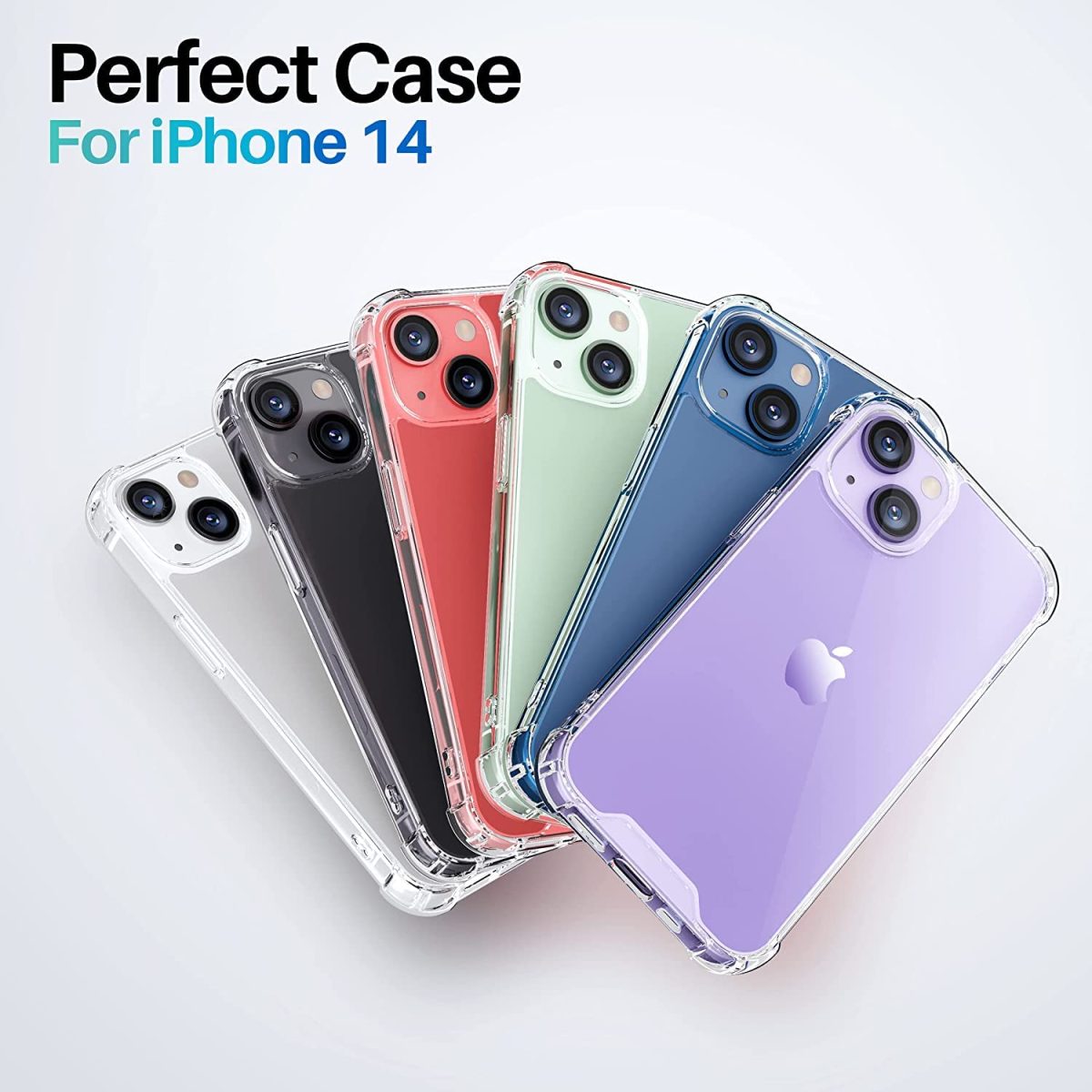 EGOTUDE Shockproof Transparent Hard Back Scratch Resistant Cover Shockproof Case for iPhone 14 / iPhone 13 (Clear) (Polycarbonate) - Image 6