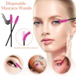Myynti 50 Mascara Wand Spoolies and Lip Brushes, Lipstick Lipgloss Applicator for Eyebrow Eyelash Extension Makeup Kits Black - Image 6
