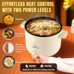Goodscity Multipurpose Electric Kettle with Ceramic Coating 1.2L|Boil, Steam, Fry, Saute|Multi Cooker kettle for Water,Milk,Egg, Tea,Soup,Coffee, Babyfood, Hostel,Travelling,600W,1Year Waranty GC-0191 - Image 6
