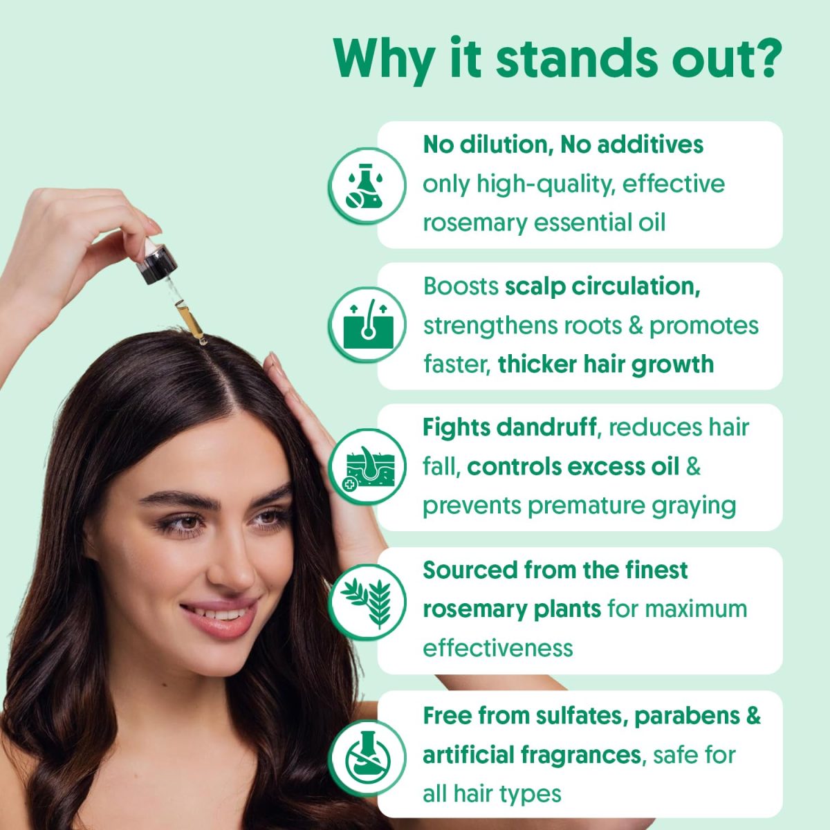 Aravi Organic Rosemary Essential Oil for Hair Growth, Quick Hair Growth for Women and Men - 100% Pure Rosemary Leaves Oil - 15 ml - Image 4